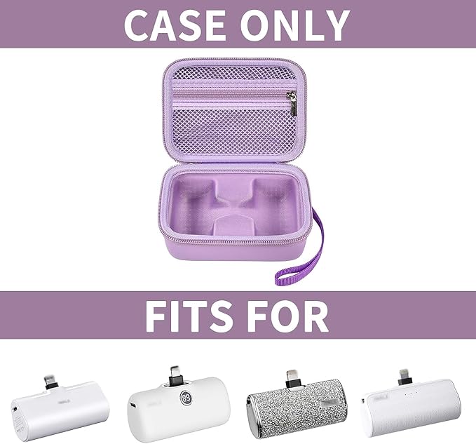 Portable Charger Power Bank Case for 2PCS Swyop/for Feob/for Charmast/for JEJILL/for LanLuk/for VEGER/for iWALK/for Taegila/for Kuulaa and More Small Charging Battery Pack - Bag Only (Purple)
