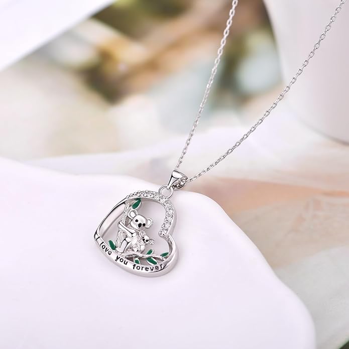 Animal Necklace Cat/Fox/Otter/Sloth/Cow/Highland Cow/Koala Necklace Cute Animal Jewelry Gifts for Women