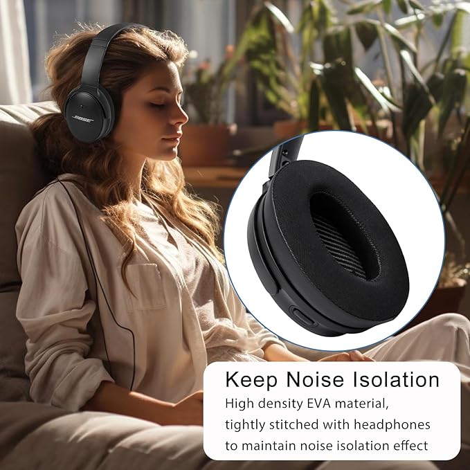 GEVO Ear Pads Cushions Replacement for Bose QC35 ii QC35, Earpads for Bose QuietComfort 35ii 35 Headphones with Protein Leather Noise Isolation Memory Foam (Cooling Gel Black)