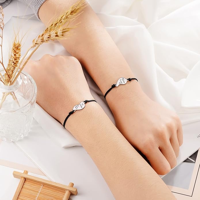 Tarsus Best Friend/Sister Bracelets for 2/3 Heart Matching Bracelets Gifts for Women Girls