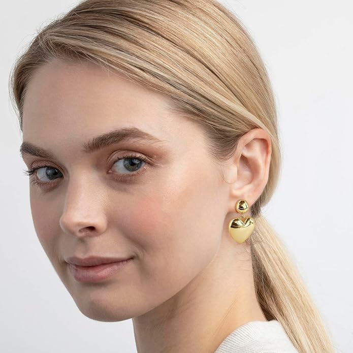 14K Gold Earring Cross Waterdrop Butterfly Heart Knot Earrings for Women Gold Silver Cross Leverback Drop Gold Silver Teardrop Hoop Dangle Earring White Gold Dangle Drop Earring