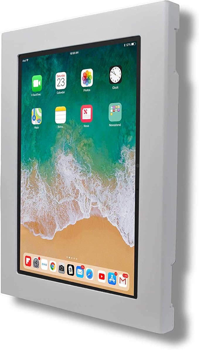 TABcare Locking Security Metal Case for Apple iPad 10 10.9" 2022, iPad 11" 2025 Tablet for Kiosk, POS, Store, Show Display (White)