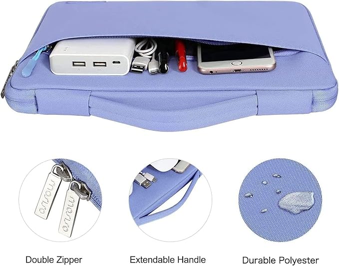 MOSISO Compatible with MacBook Air 13 inch Case 2025 2024 2023 2022 M4 A3240 M3 A3113 M2 A2681, Hard Shell&Sleeve Bag&Keyboard Skin&Webcam Cover&Screen Film for MacBook Air 13.6 inch, Slate Blue
