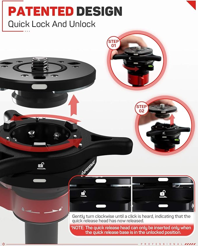 IFOOTAGE Seastar Q1S, Quick Release Plate, Upgrade Camera Quick Connect Tripod Mount Compatible with Canon, Nikon, Sony DSLR Camcorder Video Photography, Ball Head,Tripod, Monopod, Slider etc