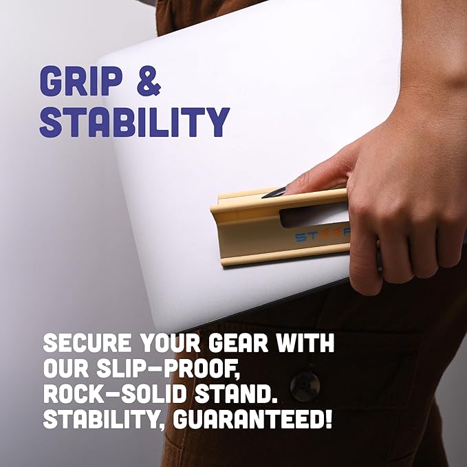 Steepy Adjustable Laptop Stand - 3 Heights Computer Stand - Portable Laptop Riser for Desk