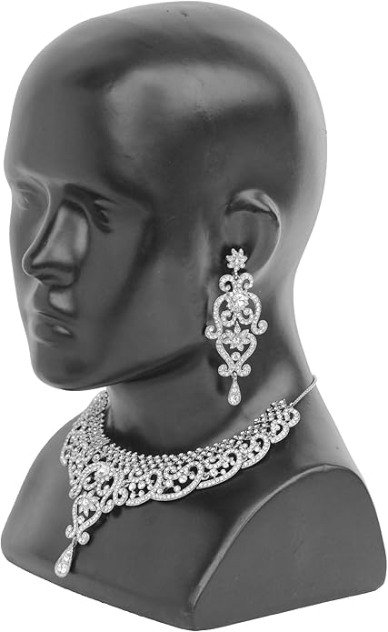 Touchstone Indian jewelry set for women bollywood gold jewellery wedding outfits necklace sets earrings bridal maang tikka fancy costume girls big desi accessories rhinestone in gold or silver tone