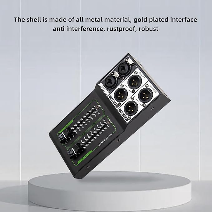 Passive Stereo Monitor Volume Controller, with Extended 70MM Fader Audio Volume Controller for Precise Level Adjustments