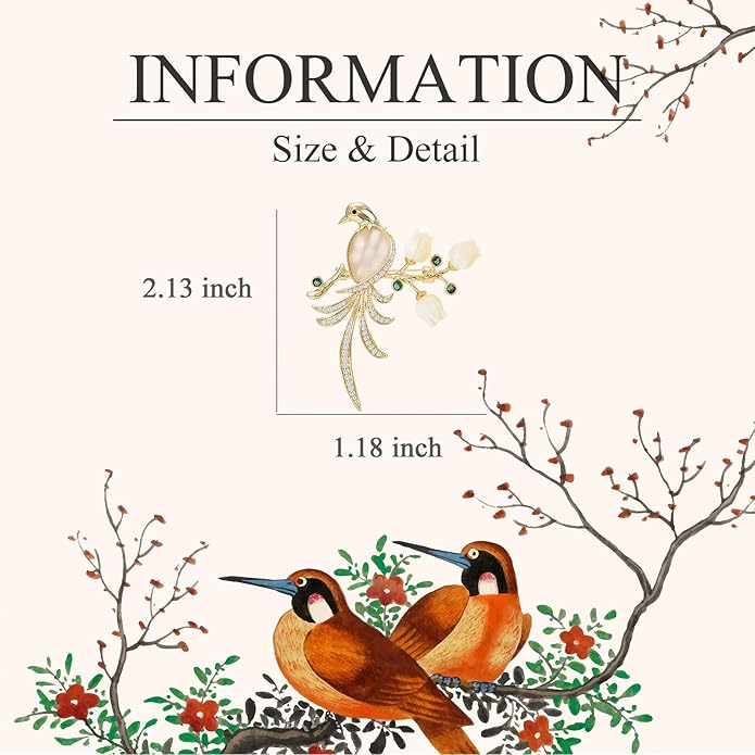 Animal Brooch for Women Rhinestone Brooch Pin 18k Gold Plated Animal Lapel Pin Fashion Jewelry Gift for Mom Wife