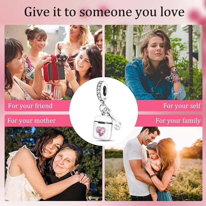 MULA 925 Sterling Silver Charms for Bracelets and Necklaces Family Letters Dangle Pendants Airplane Travel Beads Family Tree Jewelry Charms for Women