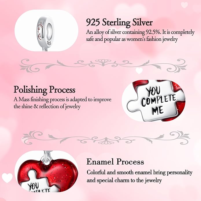 925 Sterling Silver Charms for Bracelets and Necklaces Charms for Women Fashion Jewelry for Women Friend and Mother