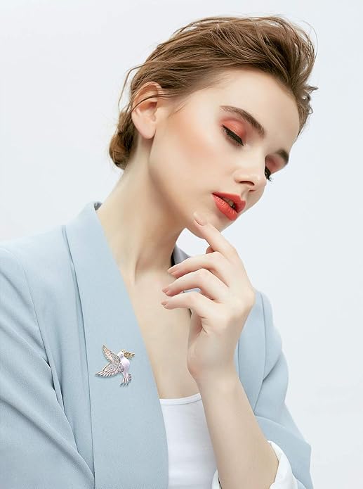 Santuzza 925 Sterling Silver Enamel Brooch Pin for Women