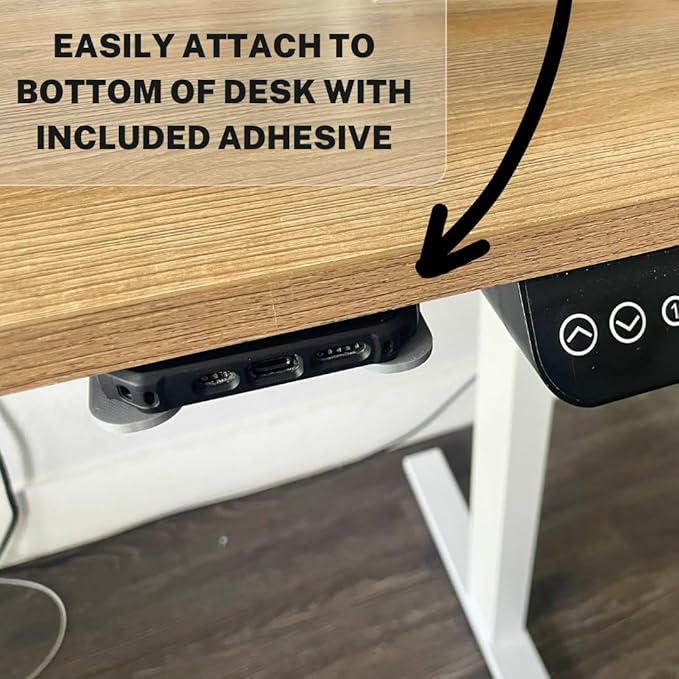 Chatelet Under Desk Phone Holder with Adhesive – Hidden Smartphone Mount for Office or Home Desk – Stick-On Organizer for Focus & Productivity – Fits Most Phones (Gray)