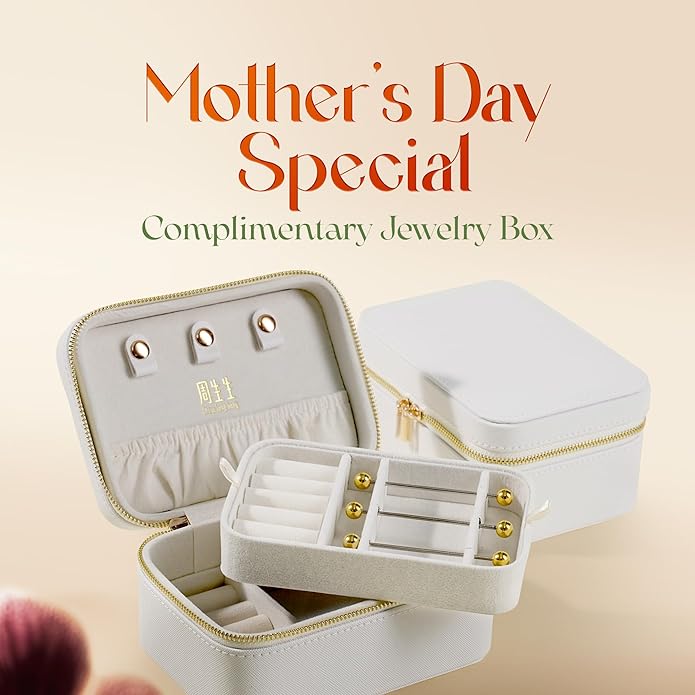 CHOW SANG SANG Delicate Gold 18K Rose Solid Gold Enamel Green Ginkgo Leaf Necklace and Earrings Jewelry Set with Limited Edition Jewelry Box 92255N 92255E