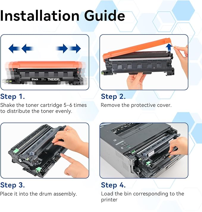 LEMERO Compatible Toner Cartridge Replacement for Brother TN830XL TN830 TN-830 Black High Yield Toner Cartridge Work with DCP-L2640DW HL-L2460DW HL-L2480DW HL-L2405W MFC-L2820DW Printer 830XL 2-Black