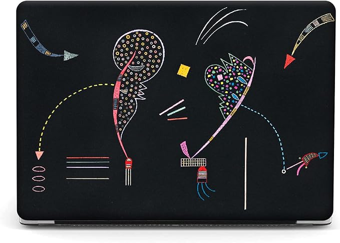 Berkin Arts for MacBook Pro 14 inch Cover A3401 A3185 A3112 A2992 A2918 A2779 A2442 with M4 M3 M2 M1 Chip(2021-2024 Release) Keyboard & Screen Cover Naive Art Illustrated (Two Sides by Kandinsky)