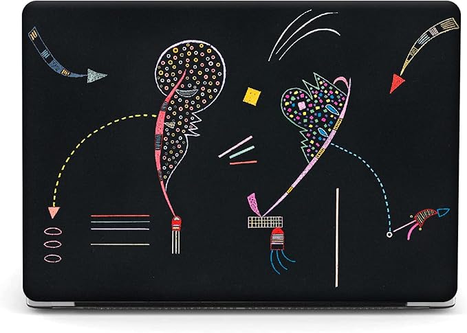 Compatible with MacBook Pro 13 inch Art Case Skin, 2022, 2021, 2020-2016 Release A1706/A1989/A2159 Slim Frosted Hard Shell with Keyboard Cover & Screen Protector (Two Sides by Wassily Kandinsky)