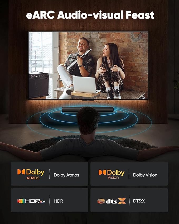 Highwings Long 8K HDMI Cable 25FT 48Gbps, 2.1 High Speed Gaming Cord 4K@120Hz 8K@60Hz RTX 3090 eARC 3D Compatible for PS5, UHD TV and Blu-ray Player