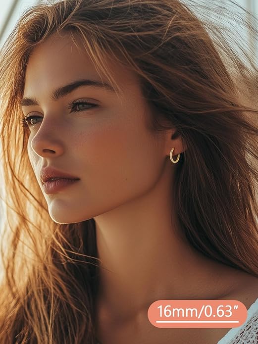 FaithHeart Sterling Silver Hoop Earrings for Women, Hypoallergenic Huggie Hoop Earrings Lightweight Small Cartilage Earrings Hoop Earring Dainty Everyday Earrings 6/8/10/12/14/15/16/18/20mm