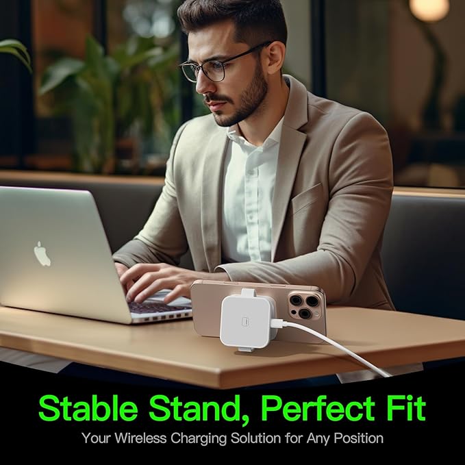 2025 3 in 1 Wireless Charging Station for Apple Multple Devices - Foldable Magnetic Wireless Charger Dock -Travel 20W Charging Pad for iPhone 16 15 14 13 12 Pro/Pro Max/Plus/Watch & Airpods All Series
