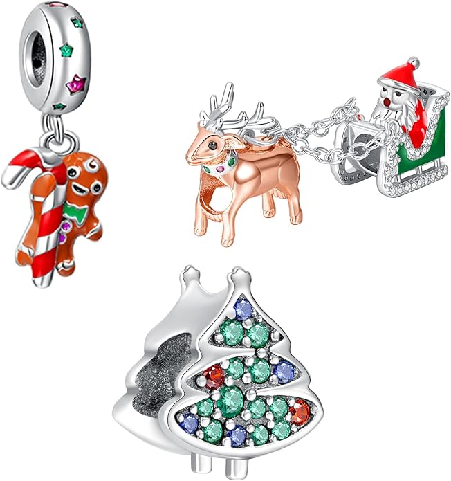 MITSOKU 925 Sterling Silver Charms for Bracelets Necklaces Animal prototype Pendant Safety Chain Dangle Pendants Beads Christmas Day Charms Jewelry Gift for Women