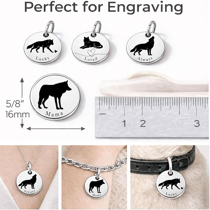 SM Design Mama Animal Charm Set – Set of 4 Stainless Steel Charms – Motherhood & Family Keepsake Jewelry Charmss