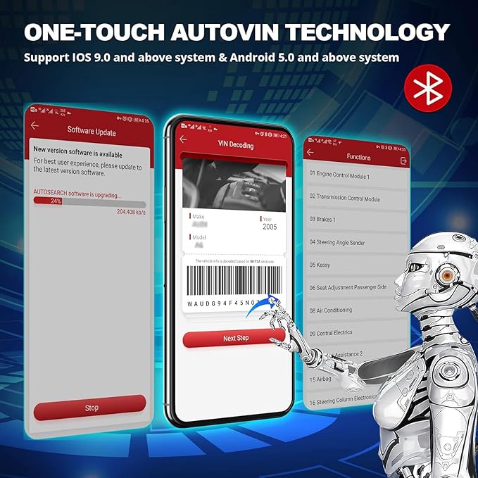 Thinkdiag2 All System Bidirectional Control OBD2 Diagnostic Scanner for iOS & Android, Bluetooth Scan Tool with CAN-FD Protocol, 15+ Reset Functions, ECU Coding, Active Test, AutoVIN, 1 Year Fr-ee