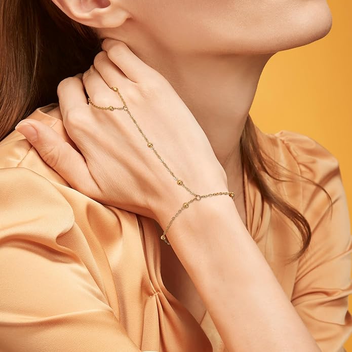Silver and Gold Bracelets for Women Non Tarnish Waterproof Gold bracelet stack set, Adjustable 6.5"+2" Extender, Layered Bracelets for Women，Exquisite Jewelry Gift