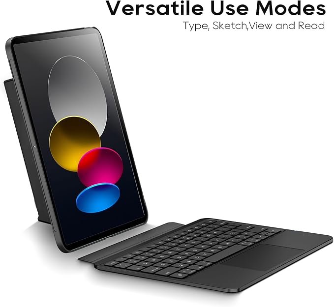 Detachable Keyboard Case for Apple iPad 11th Gen (A16) 2025 & iPad 10th Generation (10.9-inch): Wireless Backlit Keyboard with Trackpad, Magnetic Protective Cover