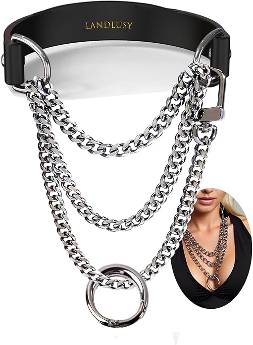 Black Choker Necklaces for Women, 100% Genuine Leather Fur,Collar for Man and Woman, Premium Goth Punk Accessory