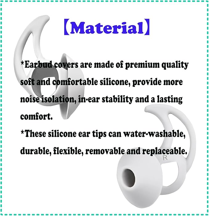 Silicone Earbud Tips 3 Pairs Small Eartips Compatible with Bose QuietComfort Earbuds and Sport Earbuds
