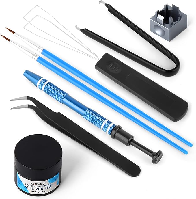 YIMAGUJRX RUNJRX Keyboard Switch Lube Kit GPL 205G0 0.53oz/15g, Switch Opener for Cherry MX TTC Holy Pandas Switch,Switch Lube Tools for Gaming Keyboard