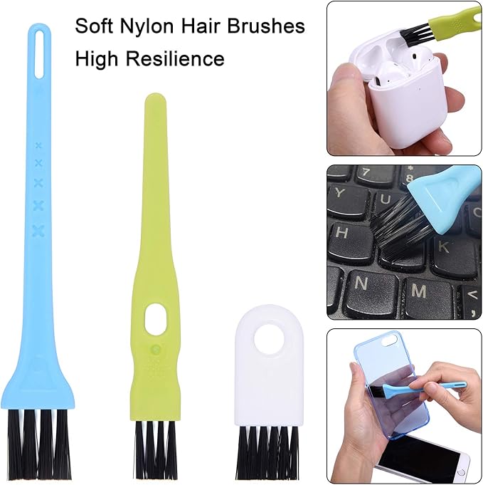 45 Pcs Cell Phone Cleaning Kit, Wisdompro USB Charging Port Cleaner and Headphone Jack Brush Tool Set Compatible with iPhone, iPad, Airpod, Laptop and Other Electronics