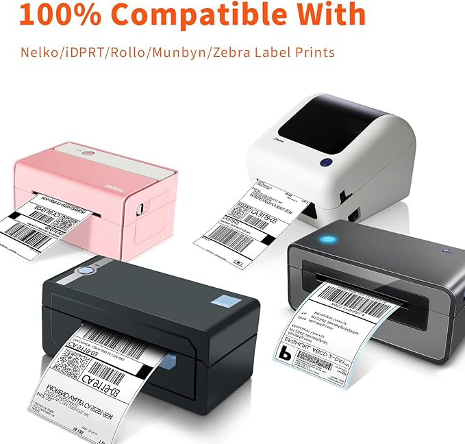 JADENS 4x6 Thermal Labels - 350 Labels, Compatible with Rollo, Brother, Zebra and Most Thermal Printer, Perforated, Commercial Grade, Doesn't Compatible with Dymo