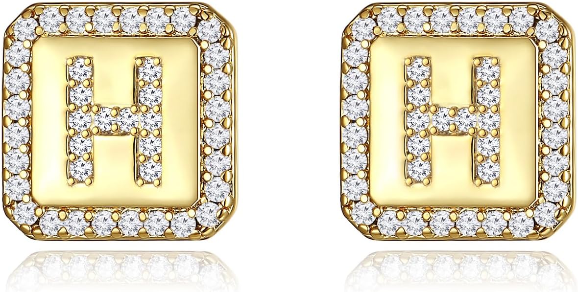 Gold Earrings for Women 24K Gold Filled Initial Earrings for Women S925 Earrings Gifts for Her