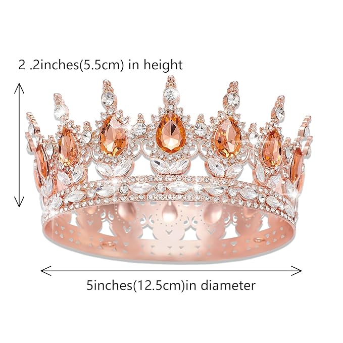 Queen Crown Rhinestone Wedding Crowns and Tiaras for Women Costume Party Hair Accessories Princess Birthday Crown Crystal Bridal Crowns