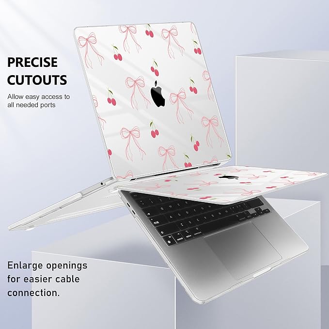 May Chen for MacBook Pro 13 inch Case 2022 2021 2020 Release A2338 M2 M1 A2289 A2251, Plastic Crystal Hard Shell Case Cover for MacBook Pro 13 inch Touch Bar Fits Touch ID, Bow
