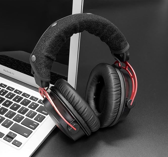 GVOEARS Premium Replacement Ear Pads for HyperX Cloud 1/2/3/Pro/Core/Alpha/Alpha S/Alpha Pro/Flight/Flight S/Stinger, CloudX Stinger Headset & More, Softer Protein Leather, High-Density Foam - Black