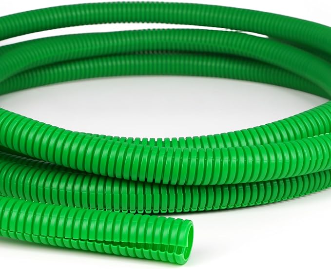 Split Wire Loom Tubing,10,25ft Cord Protectors from Pets No Chew, Flexible Wire Covers Cord Protectors, Protective Split Cable Sleeve for Automotive Home Industrial Wires(Green, 1.12inch-25ft)