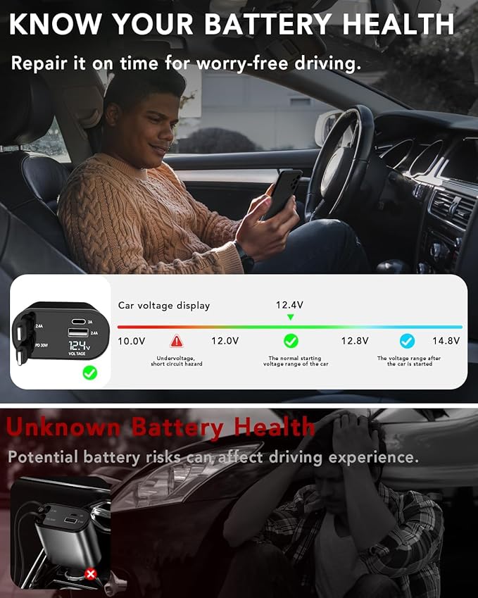 Retractable Car Charger, 4 in 1 Fast Charging 69W, Cigarette Lighter Adapter 2 Retractable iPhone Cables and USB Car Charger,Compatible with iPhone 15/14/13/12/11,Galaxy,Pixel