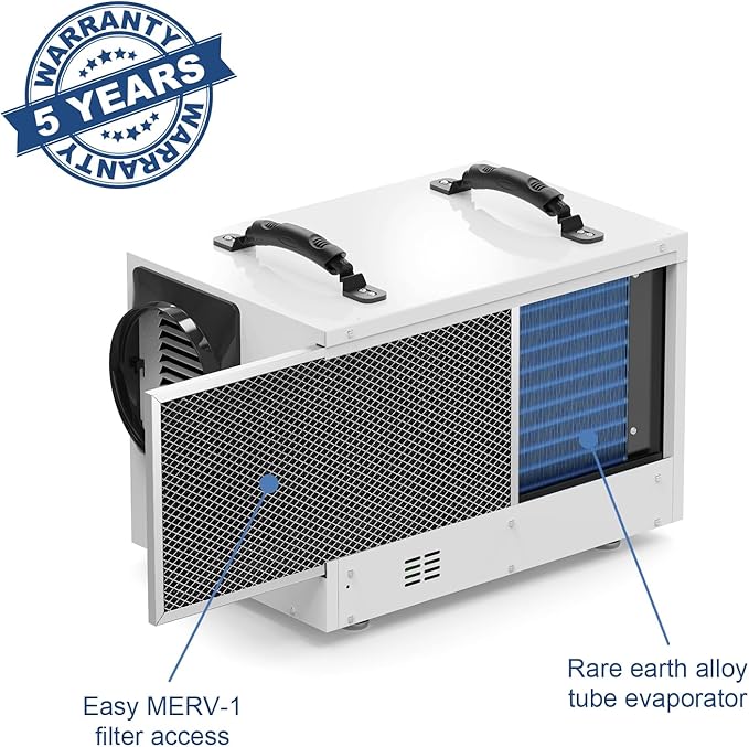 ALORAIR Crawl Space Dehumidifiers 120 PPD Moisture Removal, Crawlspace Dehumidifiers Commercial Dehumidifier for Basement, Auto Defrost, cETL Listed