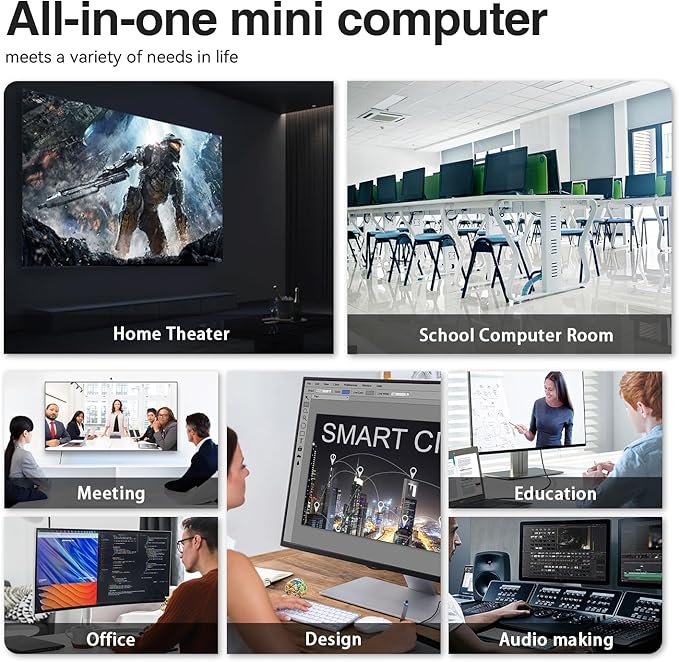 TRIGKEY S6 Mini PC 6800U(8C/16T, Up to 4.7GHz), Ryzen7 32GB LPDDR5 1TB M.2 NVMe SSD, Mini Desktop Computers, Triple Display/WiFi6/BT5.2, DP+HDMI+Type-C Output/USB3.2, Home/Office/Education/Gaming