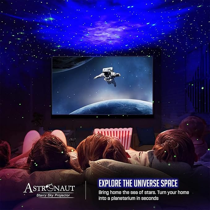 Mooyran Colorful Astronaut Galaxy Projector - Special Limited Edition Star Lights for Bedroom Astronaut Space Projector, Starry Ceiling Lamp with Timer & Remote, Adults Room Decor