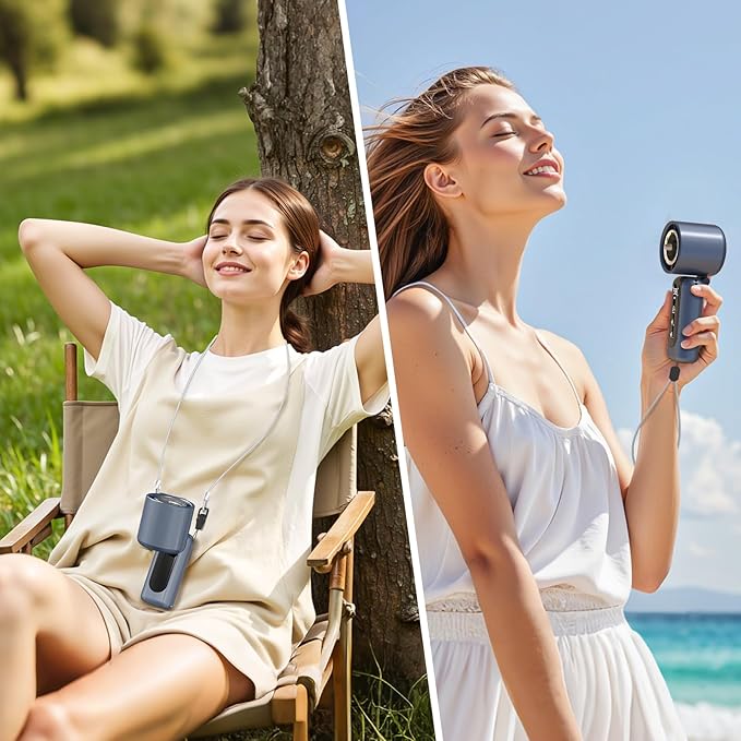 Portable Handheld Mini Fan,Speed(1-100) Adjustable Turbo Personal Fan,4000mAh Battery Rechargeable,AI Digital Display,Gifts for Women Men Camping Travel Summer Outdoor