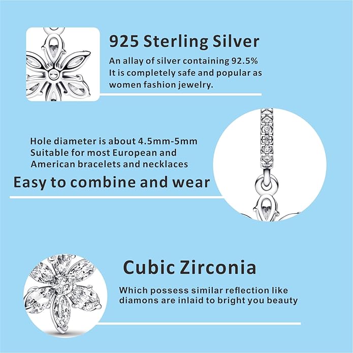 Fashion Charms Compatible for Bracelets,S925 Sterling Silver Charms,For Women Jewelry Present