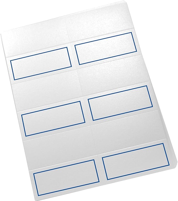Single Line Border Printable Place Cards, Royal Blue (Choose Color), Set of 150 (25 Sheets), Laser & Inkjet Printers - Wedding, Party, Dinner, and Special Events