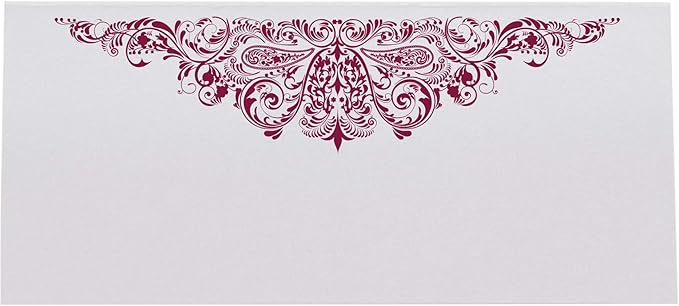 Paisley Place Cards, Burgundy (Choose Color), Set of 25, Pre-cut and Scored - Wedding, Party, Dinner, and Special Events - Made in the USA