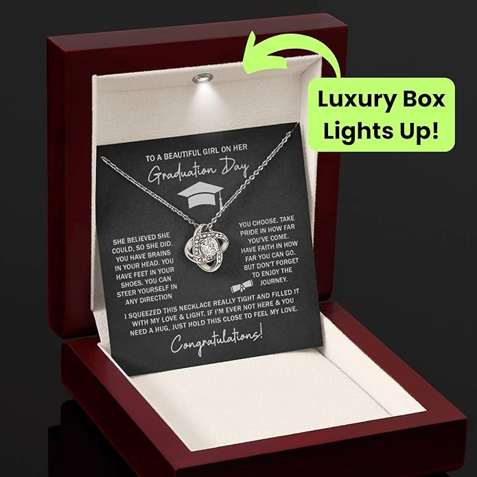 2025 Graduation Gifts for Her | Inspirational Graduation Necklace with Message Card & Gift Box | Jewelry for Women, Daughter, Girlfriend, Sister, Classmate | High School & College Grad Gift