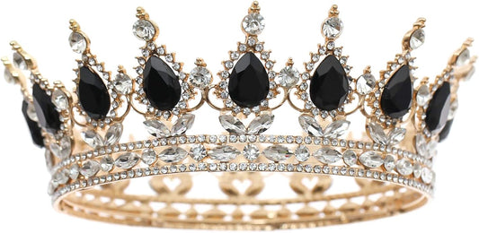 FORSEVEN Queen Crown Rhinestone Wedding Crowns and Tiaras for Women Costume Party Hair Accessories Princess Birthday Crown Crystal Bridal Crown Halloween Decorations Headband
