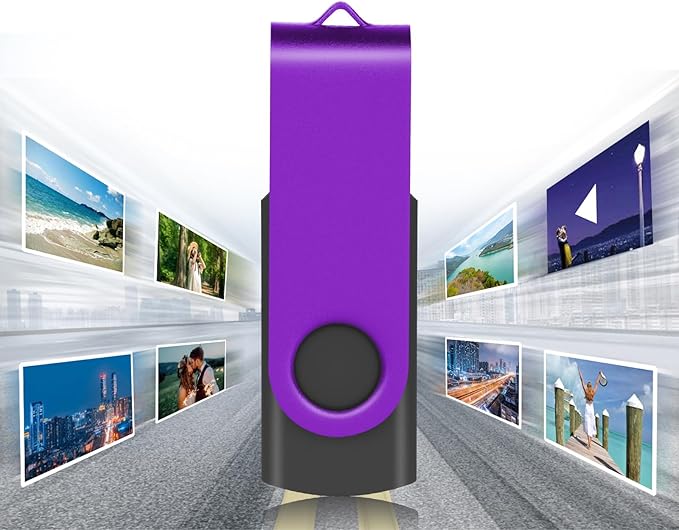 EASTBULL Flash Drive Bulk 8GB USB 10 Pack with Lanyards USB 2.0 Thumb Drive Bulk Memory Stick Swivel Pen Drive for Storage and Backup(8GB 10Pack, Mixed Color)