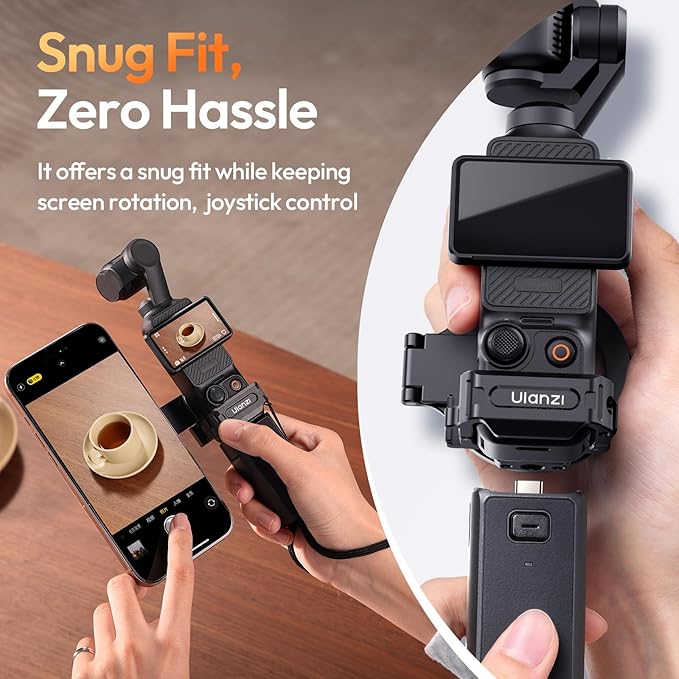 ULANZI PM01 Magnetic Mount Stand Compatible with DJI OSMO Pocket 3, Aluminium Expansion Camera Holder with Cold Shoe and 1/4'' Mount, 181/270/360° Adjustment Magnetic Adapter Pocket 3 Accessories